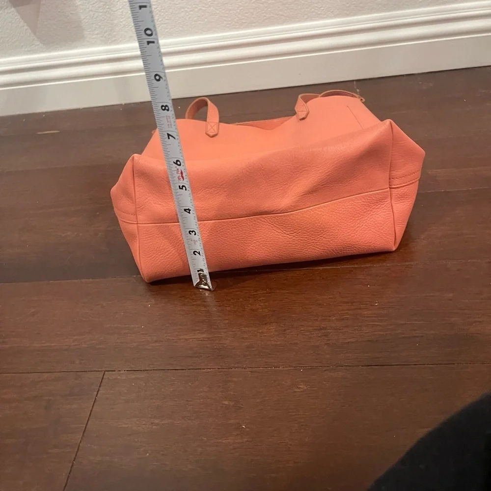 guc madewell medium transport tote in spiced rose Leather Tote adjustable strap